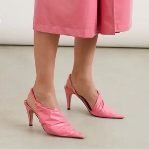 Bottega Venetta NWB Women's Pink Pointed Slingback Flats